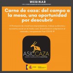 Webinar gratuït impartit per ASICCAZA ´Carn de caça: De el camp a la taula, una oportunitat per descobrir´